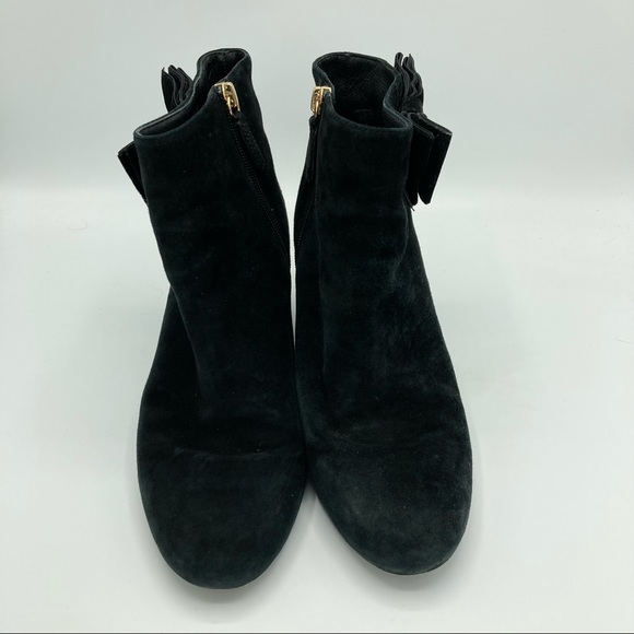 Kate Spade Holly Black Suede Ankle Boots 8.5 - Picture 2 of 10